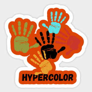 hypercolor design Sticker